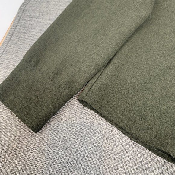 New York & Company Button Down Blouse Long Sleeve Collared Large Green Top‎ - Picture 6 of 12